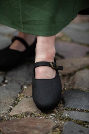Mittelalter-Damenschuhe "Rieke" Schwarz 40