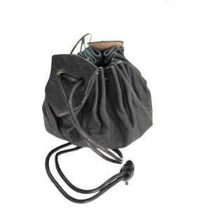 Leather pouch "Odo" in cowhide leather black