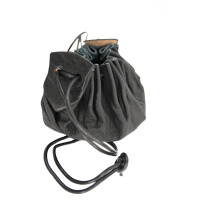 Leather pouch "Odo" in cowhide leather black