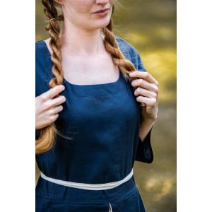 Medieval dress "Larina" dove blue/Natural S
