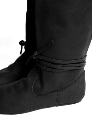 Wikingerstiefel "Ole" aus Nubukleder Schwarz 36