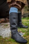 Wikingerstiefel "Ole" aus Nubukleder Schwarz 36