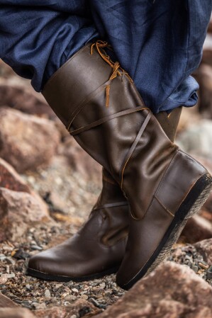 Viking boots "Ole" in nubuck leather brown 37