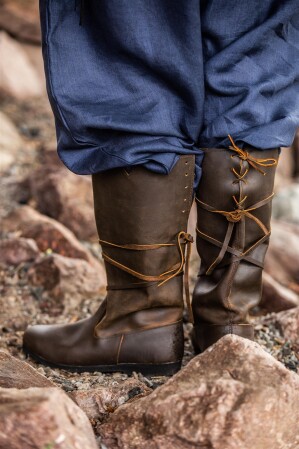 Wikingerstiefel "Ole" aus Nubukleder Braun 39