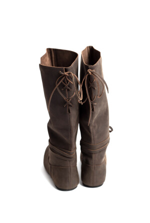 Wikingerstiefel "Ole" aus Nubukleder Braun 48