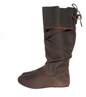 Wikingerstiefel "Ole" aus Nubukleder Braun 48