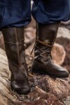 Wikingerstiefel "Ole" aus Nubukleder Braun 48