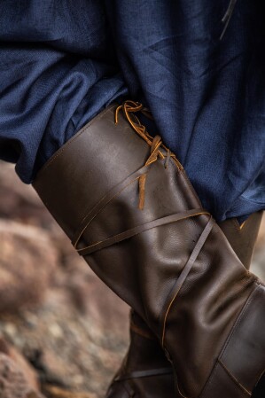 Wikingerstiefel "Ole" aus Nubukleder Braun 38