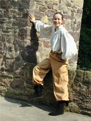 Pantalones medievales "Gerold" Marrón miel S