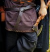 Ceinture à anneaux en cuir à motif celtique Marron foncé 150 cm