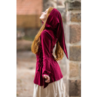 Laced top "Lea" with hood - wine Red