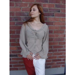 Ruched blouse "Thea" Hemp