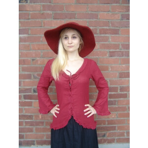 Blouse with lace "Grete" Red