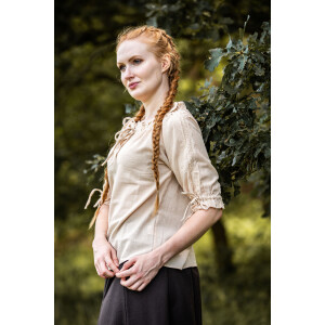 Medieval short sleeve blouse "Sandra" Hemp