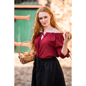Camicetta medievale a maniche corte "Sandra" Rosso
