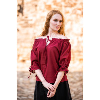 Medieval short sleeve blouse "Sandra" Red