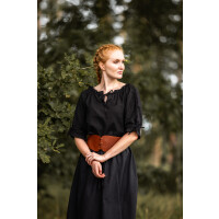 Medieval short sleeve blouse "Sandra" Black
