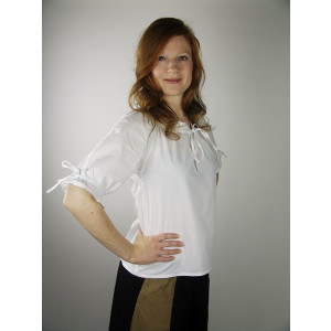 Medieval short sleeve blouse "Sandra" White