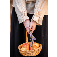 Camicetta medievale con pizzo "Bettina" colori canapa