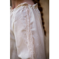 Medieval blouse with lace "Bettina" Natural
