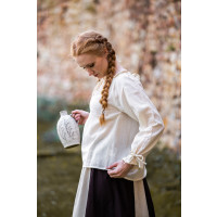 Blusa medieval con encaje "Bettina" Natural