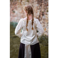 Blusa medieval con encaje "Bettina" Natural