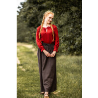 Medieval blouse with lace "Bettina" Red