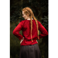 Medieval blouse with lace "Bettina" Red
