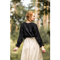 Medieval blouse with lace "Bettina" Black