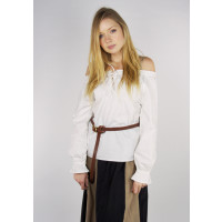 Medieval blouse with lace "Bettina" White