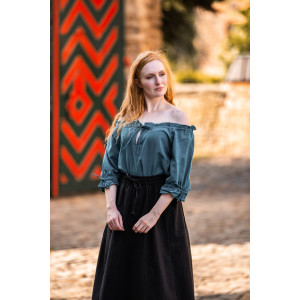 Medieval short sleeve blouse "Vera" Petrolblue