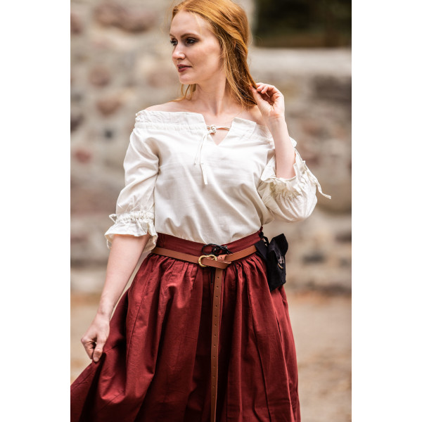 Medieval short sleeve blouse Vera Natural