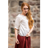 Medieval short sleeve blouse "Vera" Natural