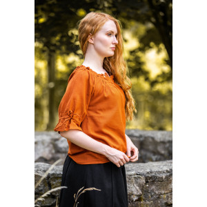 Medieval short sleeve blouse "Vera" Rust