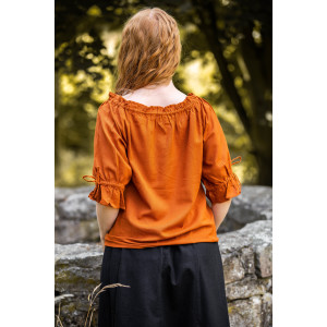 Medieval short sleeve blouse "Vera" Rust