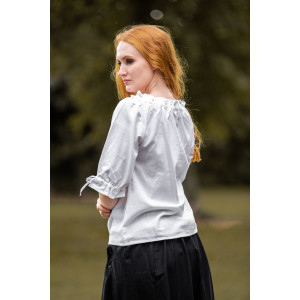 Medieval short sleeve blouse "Vera" White