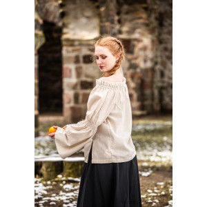 Classic medieval cotton blouse "Coletta" Natural