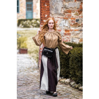 Clásica blusa medieval de algodón "Coletta" Marrón