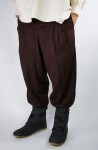 Ampio pantalone medievale "Eckart" Marrone S