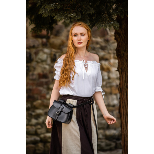 Medieval short sleeve blouse Otilia White