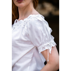 Medieval short sleeve blouse "Otilia" White