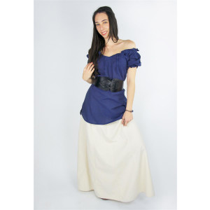 Medieval short sleeve blouse "Verena" Dark blue