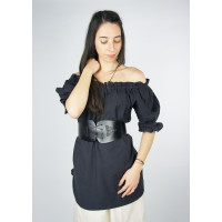 Medieval short sleeve blouse "Verena" Black