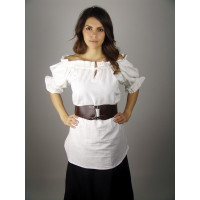 Medieval short sleeve blouse "Verena" White