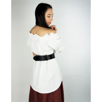 Medieval short sleeve blouse "Verena" White