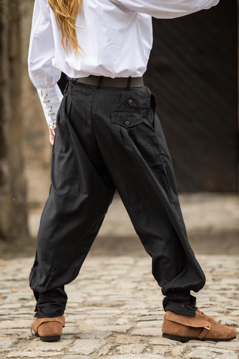 Weite Mittelalter-Hose "Eckart" Schwarz S
