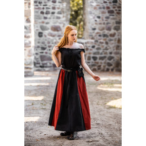 Falda medieval "Dana" Negro/Rojo