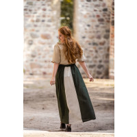 Medieval skirt "Dana" green/Natural