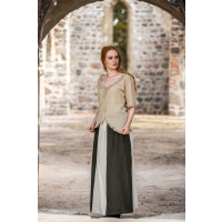 Medieval skirt "Dana" green/Natural