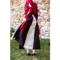Medieval skirt "Dana" Dark brown/Natural